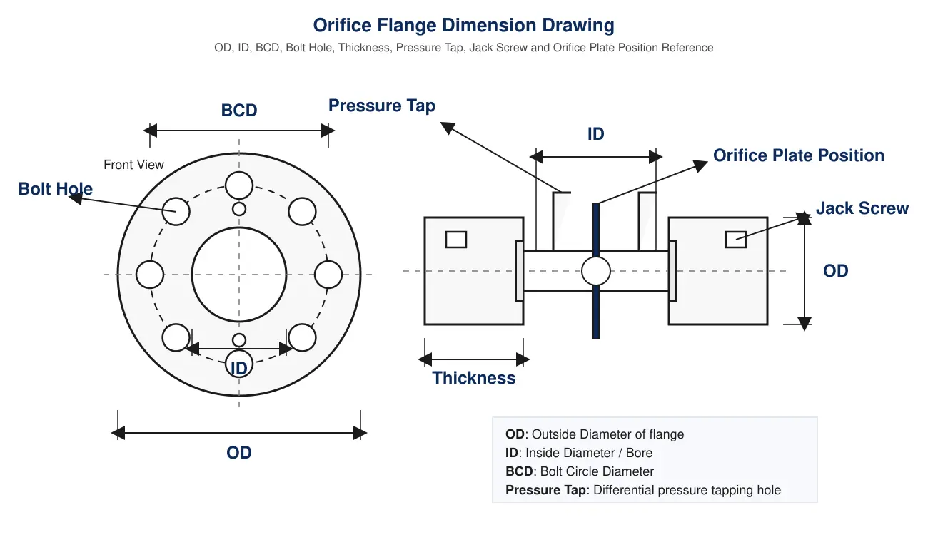 Orifice Flange Dimension Drawing Orifice Flange Dimension Drawing