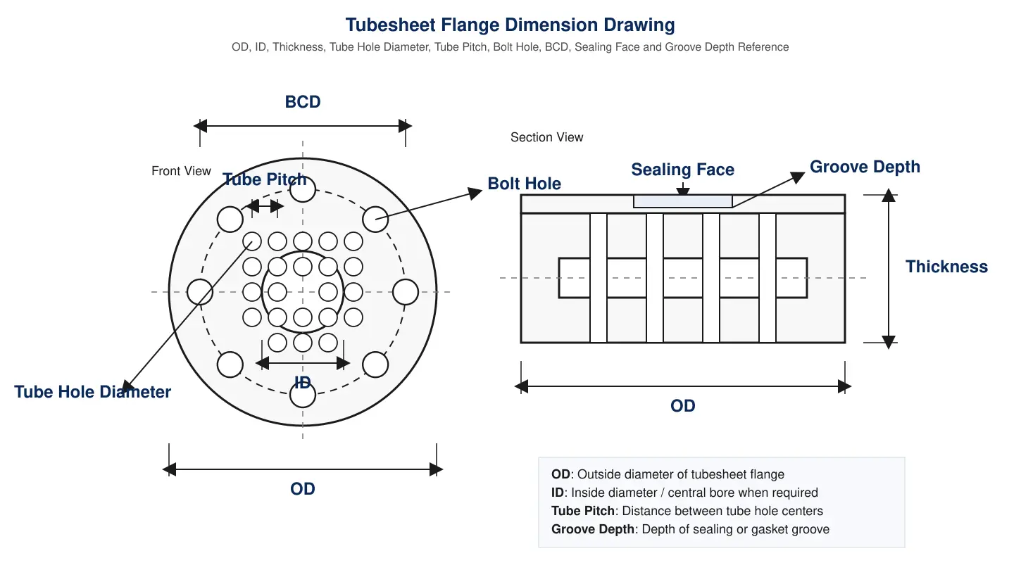 tubesheet-flange-dimension-drawing